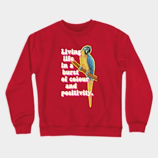 Living Life - Low Poly Macaw Crewneck Sweatshirt